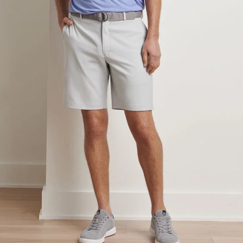 Peter‎ Millar Crown Sport Salem Performance Flat Front Short British Grey W42